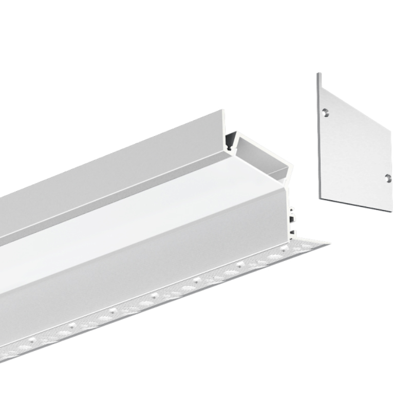 Anti-Glare Plaster-In Wall Washer LED Channel For 28mm Wide Strip